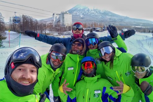Ski instructors in Niseko, Japan